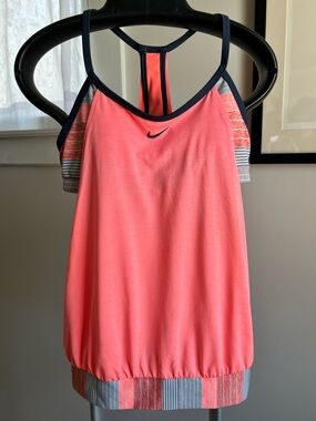 Nike Coral Sports Bra Tank Top Sz M